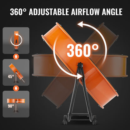 HIFANXDRUM2401 - 24" High Velocity Fan with Infinite Speed & Easy Mobility