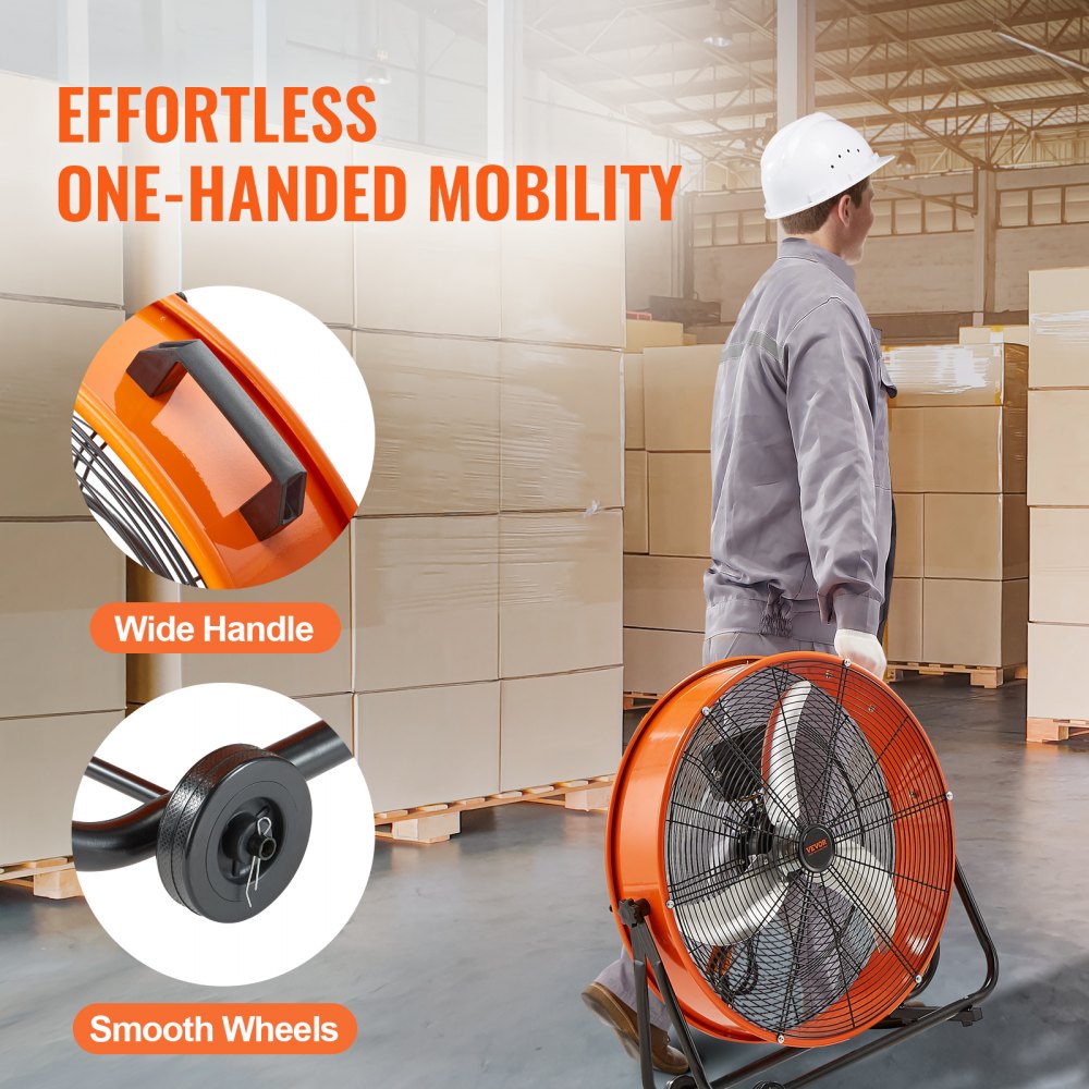 HIFANXDRUM2401 - 24" High Velocity Fan with Infinite Speed & Easy Mobility