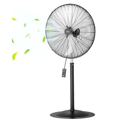 BT-HIF30B - 30" 3-Speed Oscillating Metal Fan with Adjustable Height