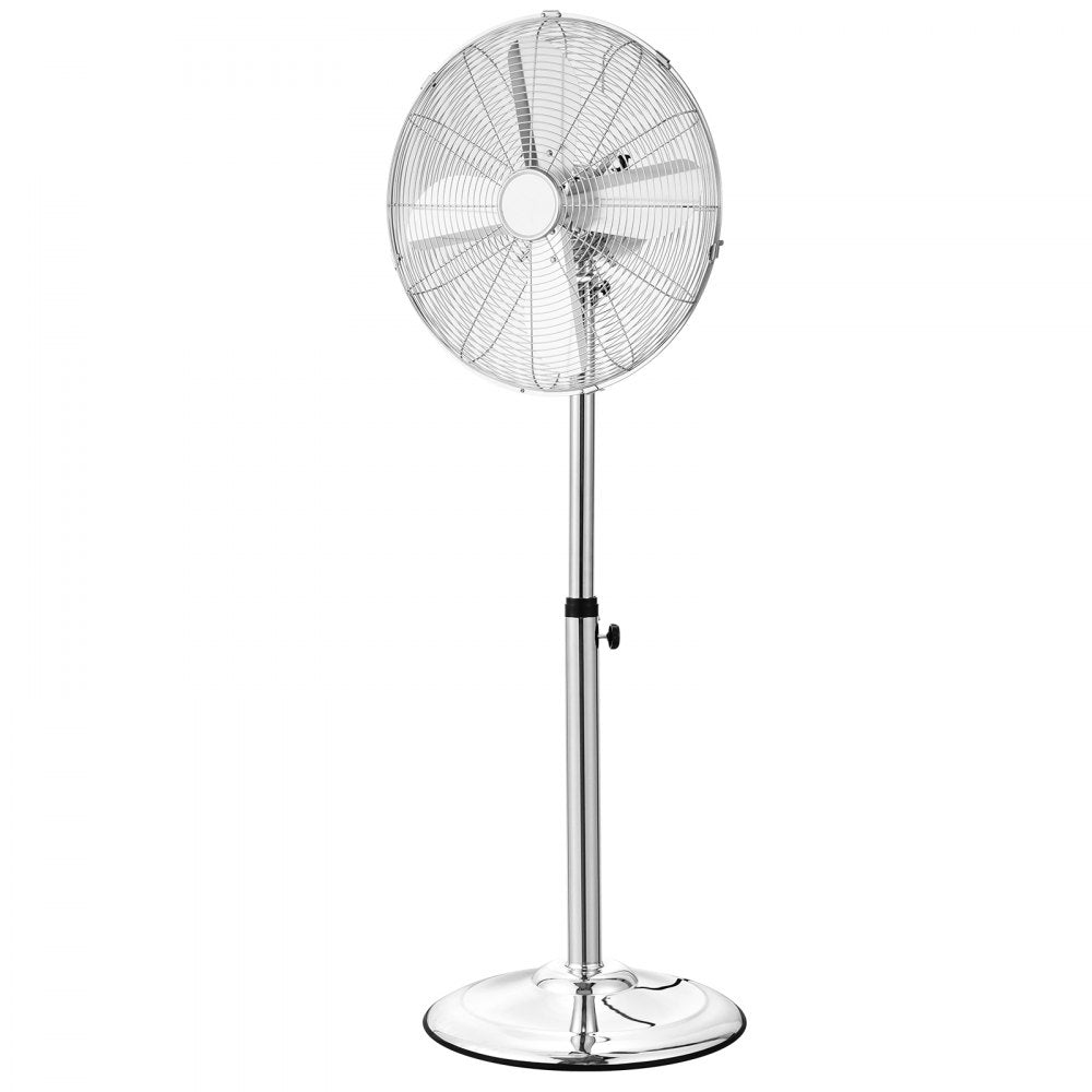 FS-40M - 16-Inch Adjustable Metal Pedestal Fan with Powerful 55W Motor
