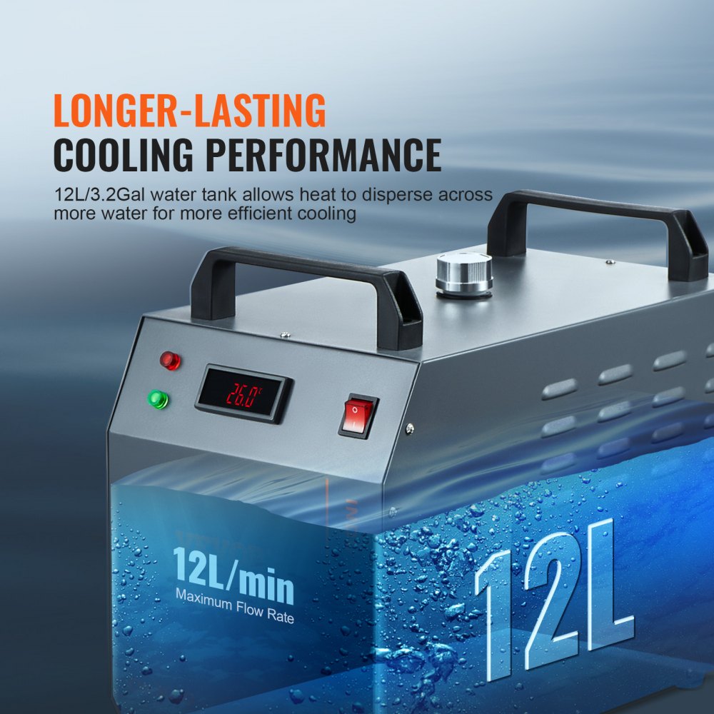 CW3000 - 80W Industrial Water Chiller for Laser Engraving, 12L Capacity