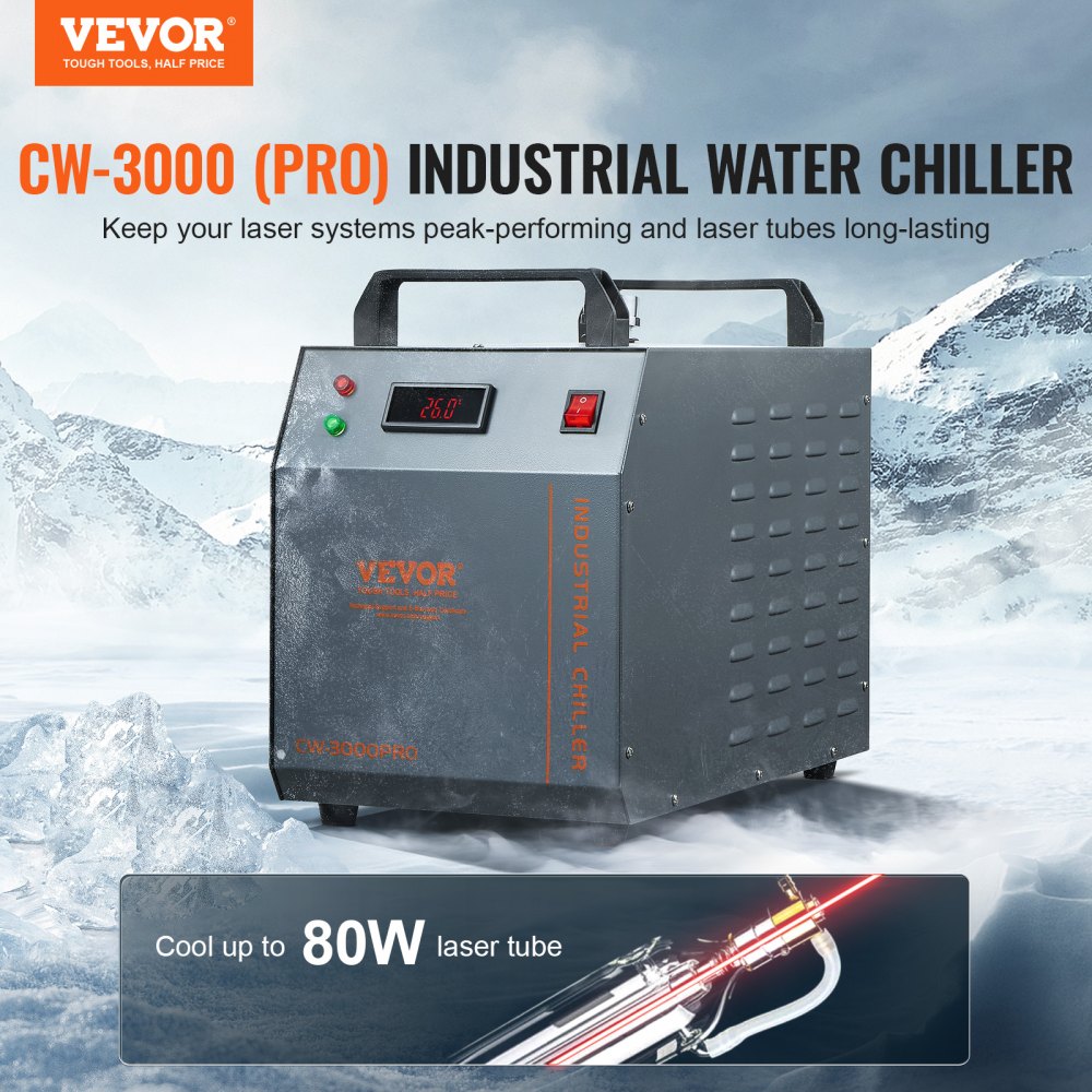 CW3000(PRO) - 12L Industrial Water Chiller with 18L/min Flow Rate