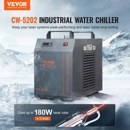 CW5202 - 7L VEVOR Water Chiller for 180W Laser Machines
