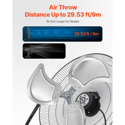HIFANXFLOOR18 - 18" High-Speed Fan with 4000 CFM Airflow and 360° Tilt