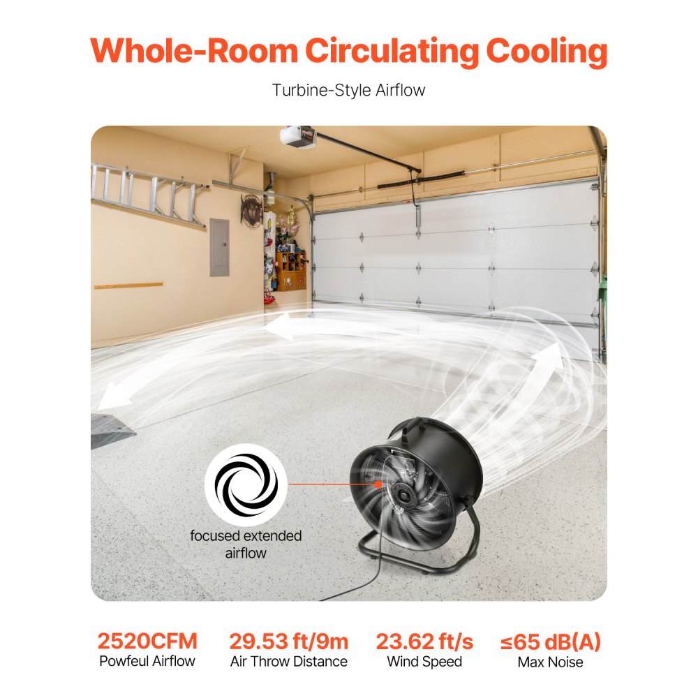 010873387252 - 14-Inch High-Velocity Fan with 360° Tilt & 3 Speeds