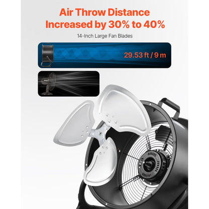 010873387252 - 14-Inch High-Velocity Fan with 360° Tilt & 3 Speeds
