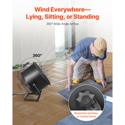 010873387252 - 14-Inch High-Velocity Fan with 360° Tilt & 3 Speeds