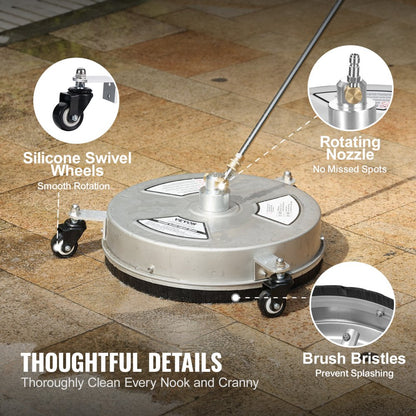 DD15S-1 - 15" Stainless Steel Surface Cleaner for 4000 PSI Pressure Washers