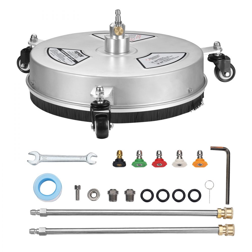 DD15S-1 - 15" VEVOR Stainless Steel Pressure Washer Cleaner with Wheels