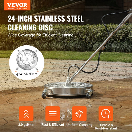 BS24S - 24" Stainless Steel Pressure Washer Cleaner for Efficient Outdoor Use