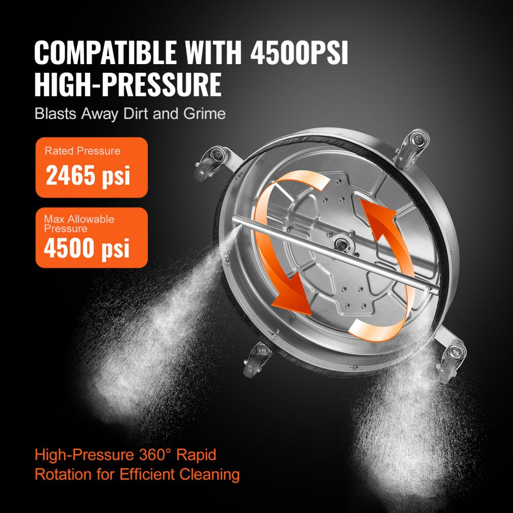BS20S - 20" Stainless Steel Pressure Washer Surface Cleaner, 4500 PSI Performance