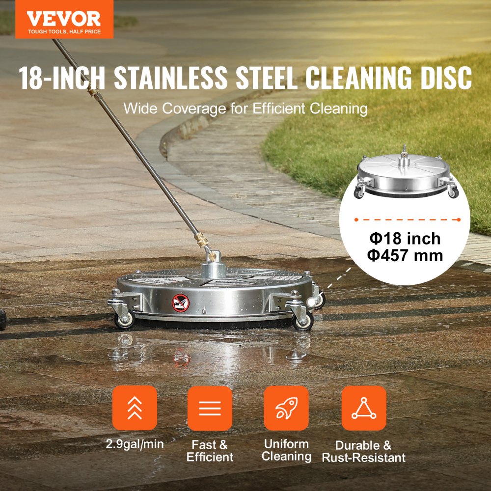 BS18S - 18" Pressure Washer Surface Cleaner with 4000 PSI Power