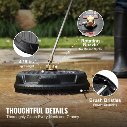 DD15P-1 - 15" VEVOR Pressure Washer Surface Cleaner, 4000 PSI, Lightweight Design