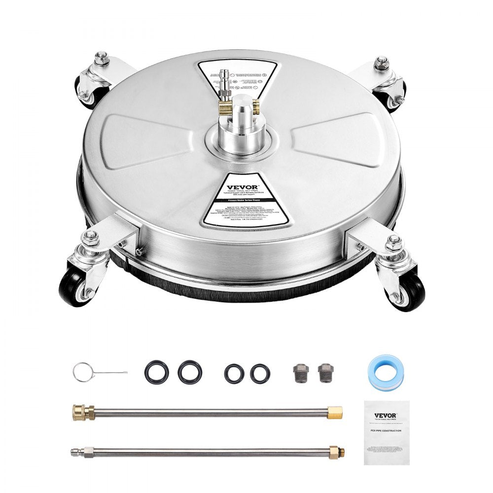 QD-XDP10 - 16.5" Stainless Steel Surface Cleaner with 4 Wheels