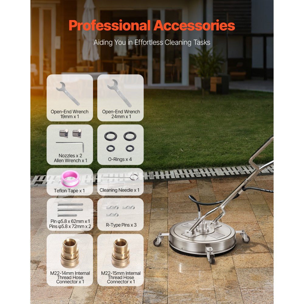QD-XDP01 - 21" Pressure Washer Surface Cleaner for Efficient Large Area Cleaning