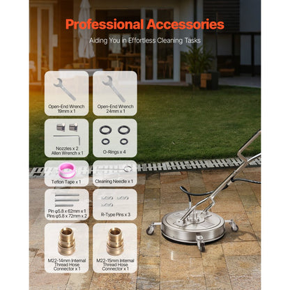 QD-XDP01 - 21" Pressure Washer Surface Cleaner for Efficient Large Area Cleaning