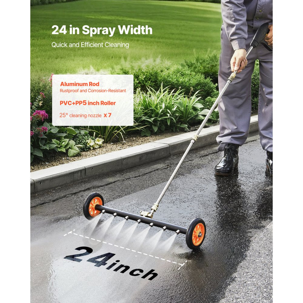 QD-QXQ03 - 24" Heavy-Duty Pressure Washer Surface Cleaner with 7 Nozzles