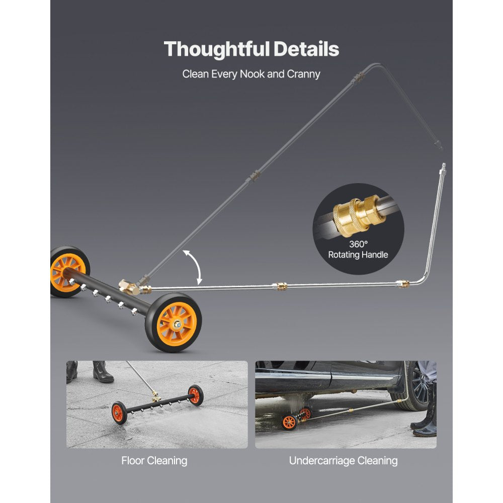 QD-QXQ03 - 24" Heavy-Duty Pressure Washer Surface Cleaner with 7 Nozzles