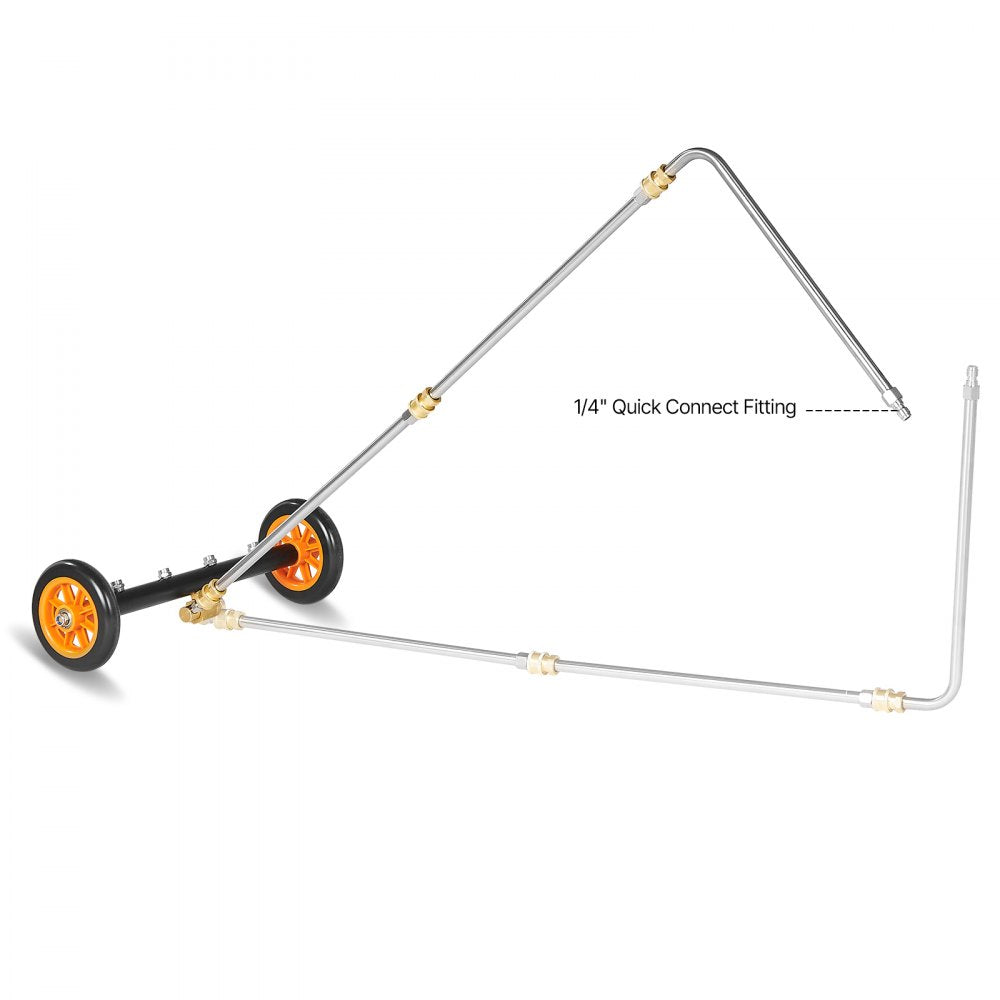 QD-QXQ01 - 16" Efficient Undercarriage Cleaner with 2 Wheels and Wands
