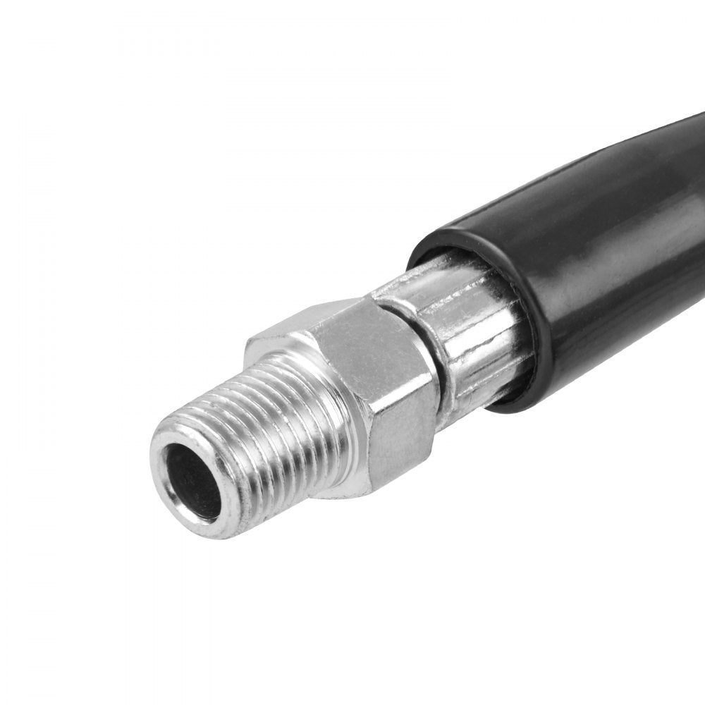 1/4" PE Hose-100ft-7 set - Durable 100ft Pressure Washer Hose with Kink Resistance