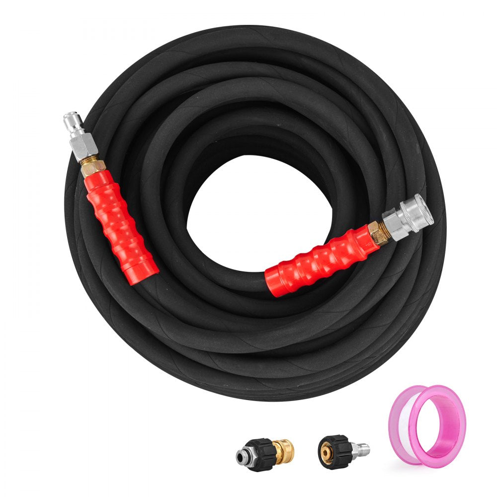 3/8" Wire Hose-100ft-3 set - 100ft VEVOR High-Pressure Washer Hose, 4800 PSI