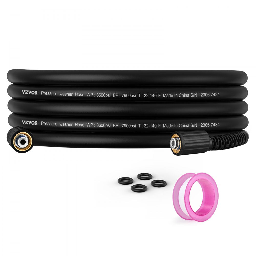 1/4" PVC Hose-25ft-4 set - Durable 25ft Kink-Free Pressure Washer Hose