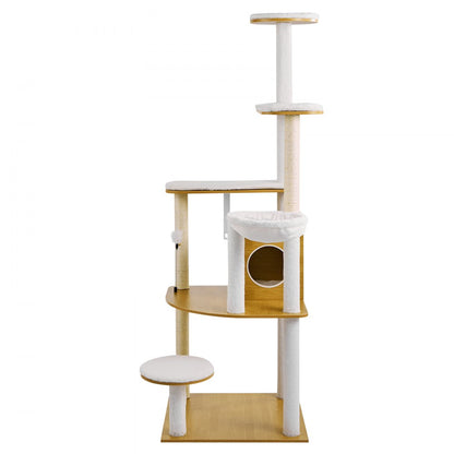 SSXG001 - 68.9" Modern Cat Tree with Multi-Level Design & Washable Cushions