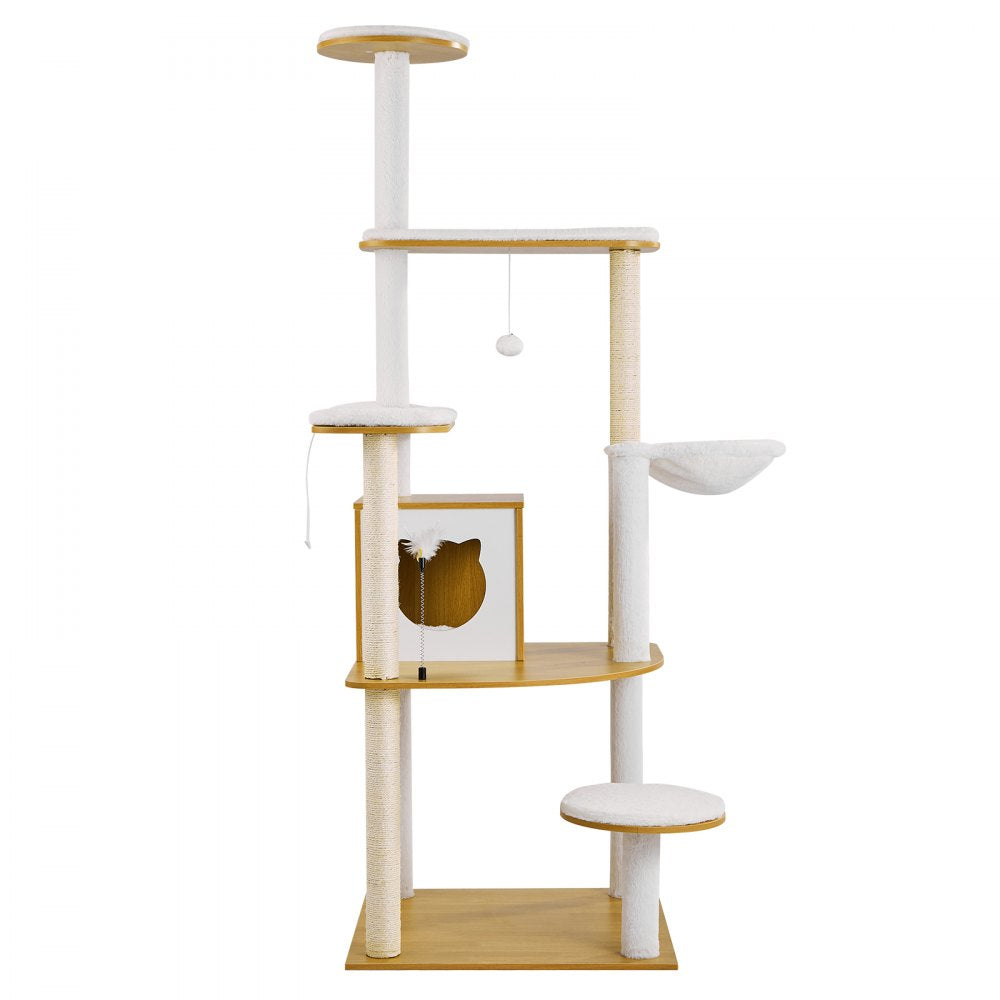 SSXG001 - 68.9" Modern Cat Tree with Multi-Level Design & Washable Cushions