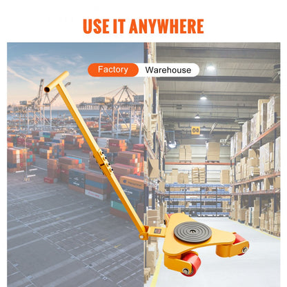 GYW-3T - 6614 lbs Capacity Heavy-Duty Machinery Skate Dolly with 360° Swivel Wheels