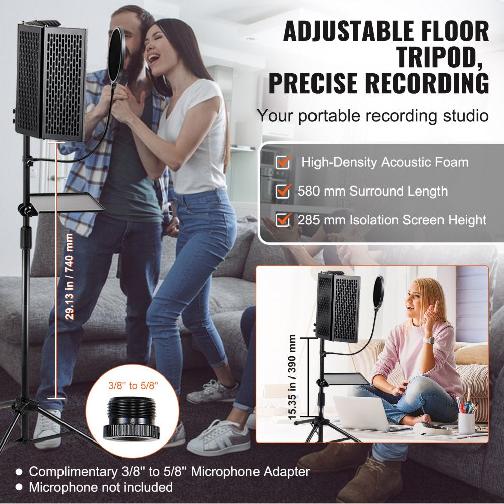 AK-V3 - 5-Panel Microphone Isolation Shield for Superior Audio Clarity