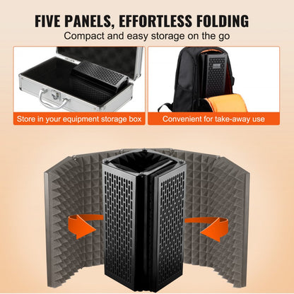 AK-V3 - 5-Panel Microphone Isolation Shield for Superior Audio Clarity