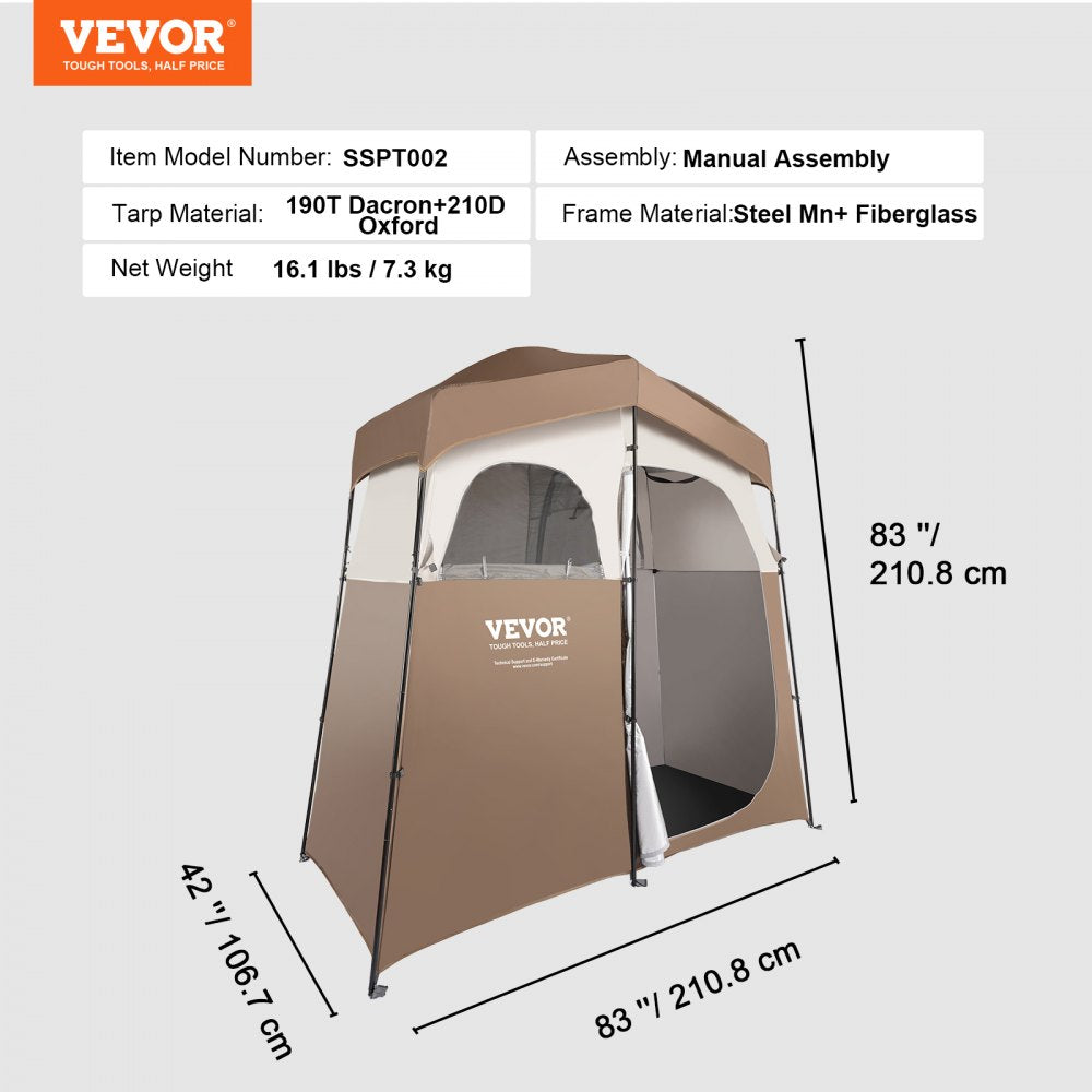 SSPT002 - 83" Privacy Shower Tent for Camping and Outdoor Use