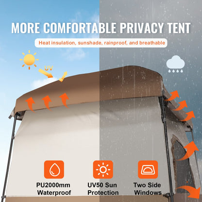 SSPT001 - 66" Waterproof Camping Shower Tent with Privacy & Ventilation
