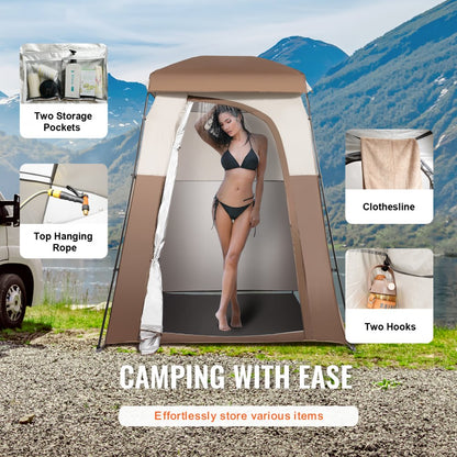SSPT001 - 66" Waterproof Camping Shower Tent with Privacy & Ventilation
