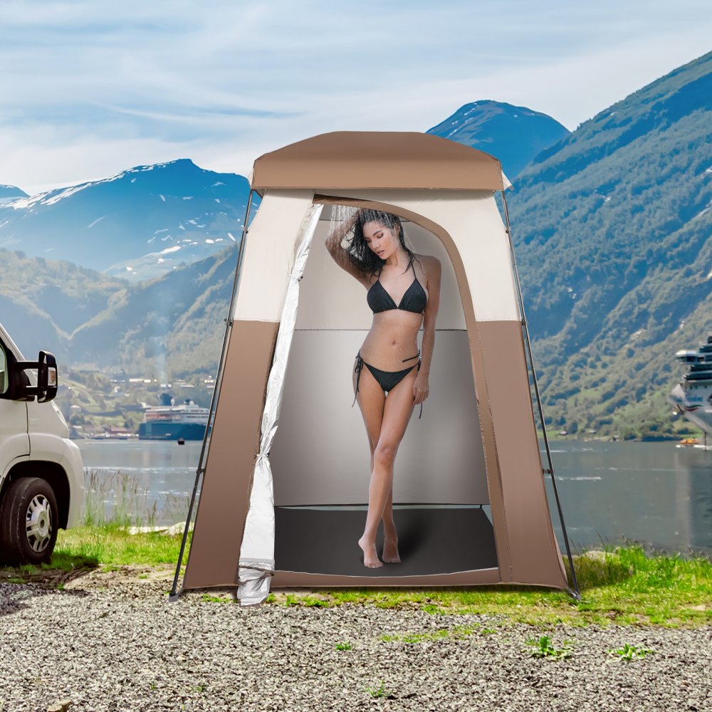 SSPT001 - 66" Waterproof Camping Shower Tent with Privacy & Ventilation