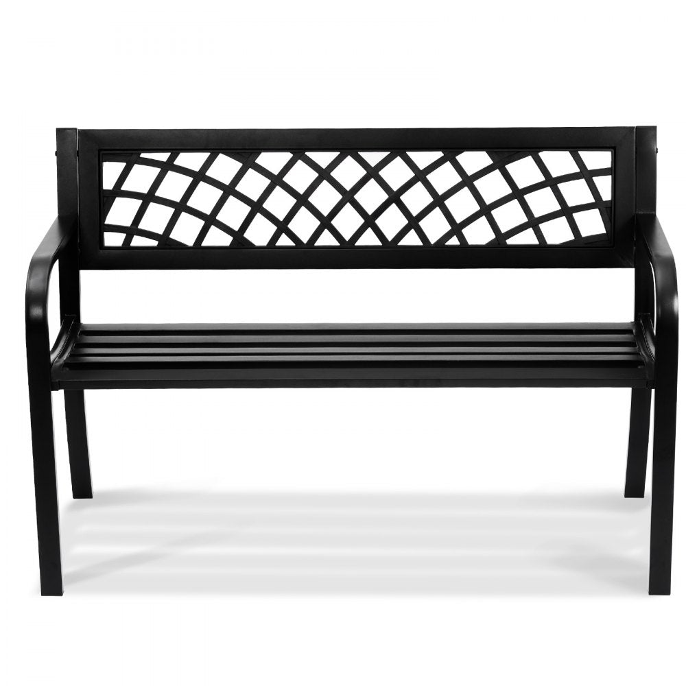 wkl-734 - 46" Metal Outdoor Bench for 1-3 People, Durable & Comfortable