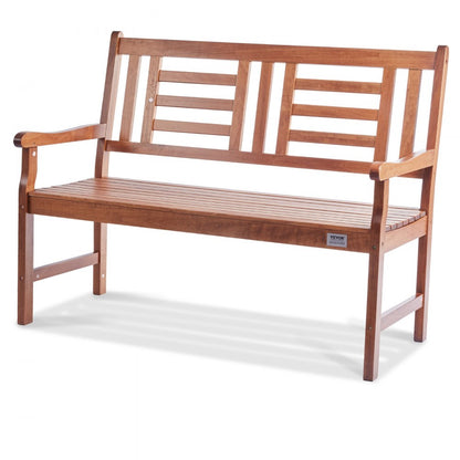 YQ-128 - 48" Solid Wood Outdoor Bench, 700 lbs Capacity, Quick Assembly