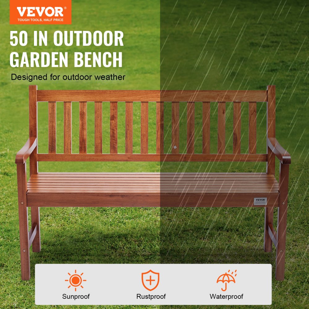 YQ-062 - 50” Solid Wood Outdoor Bench for 1-3 People