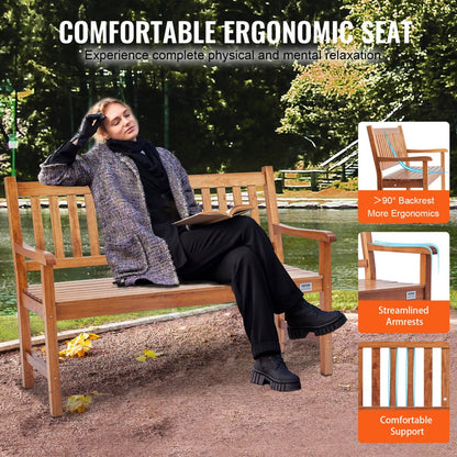 YQ-062 - 50” Solid Wood Outdoor Bench for 1-3 People