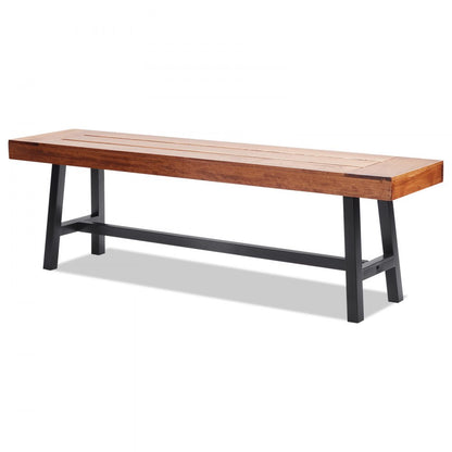 YQ-HC4003 - 63" Solid Wood Outdoor Bench, Holds 500 lbs, Easy Assembly