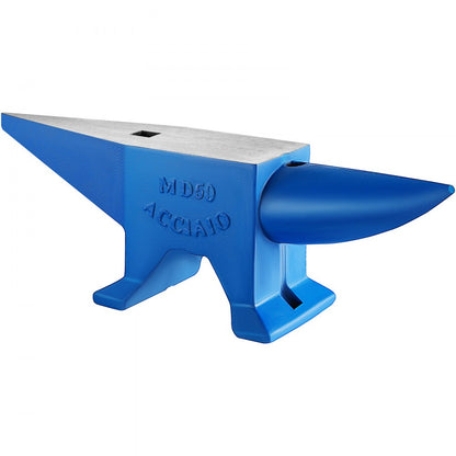 010636870210 - 110 lbs Steel Anvil with Dual Horns and Punching Holes