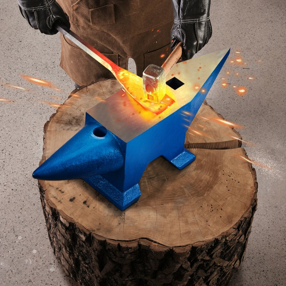 010573786103 - Durable 132Lbs Cast Steel Single Horn Anvil for Metalworking