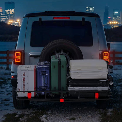 GJ0082 - Heavy-Duty 500lb Hitch Cargo Carrier with Reflectors