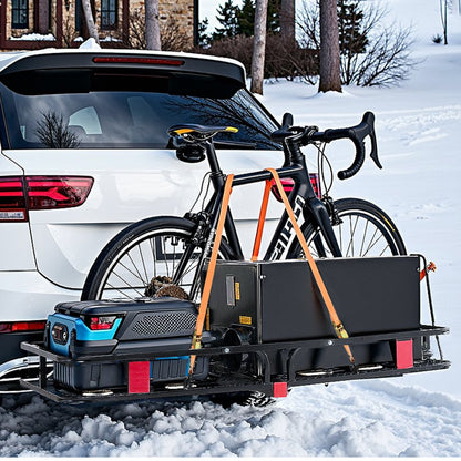 JAWJCP10015 - Heavy-Duty Steel Hitch Cargo Carrier for 500lbs Capacity