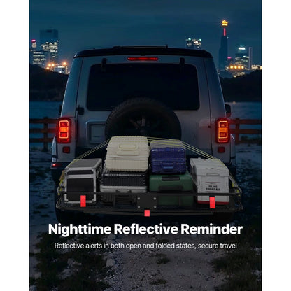 GJ0085 - 70x30 Heavy-Duty Hitch Cargo Carrier with Ratchet Straps