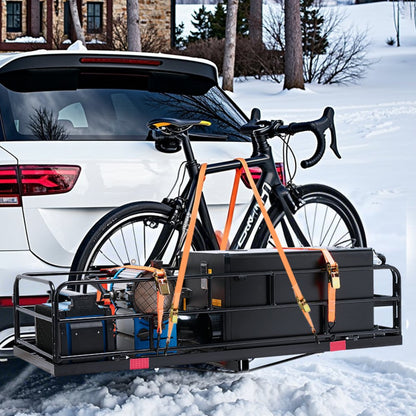 GJ0019 - 60x24" Heavy-Duty Hitch Cargo Carrier with Waterproof Bag