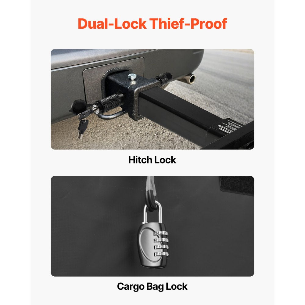 GJ0084 - 500 lbs Heavy-Duty Hitch Cargo Carrier with Waterproof Bag