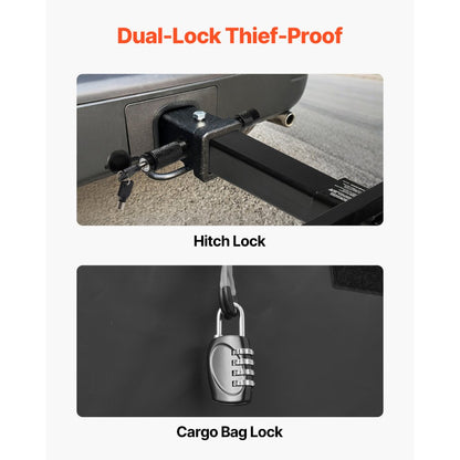 GJ0084 - 500 lbs Heavy-Duty Hitch Cargo Carrier with Waterproof Bag