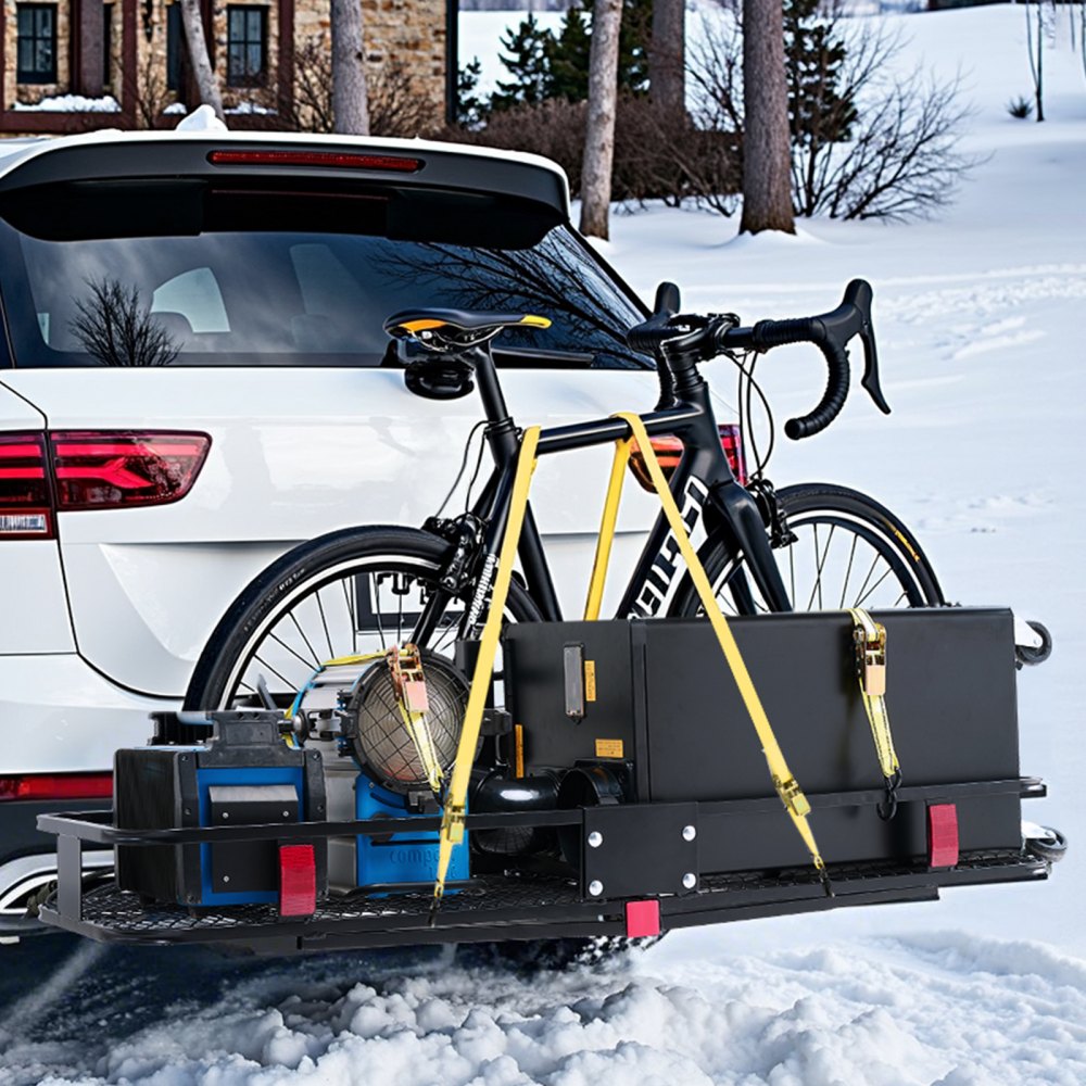 GJ0083 - 60x20" Heavy-Duty Folding Hitch Cargo Carrier with Accessories