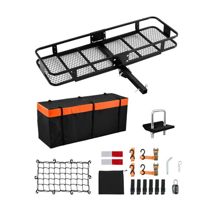 GJ0083 - 60x20" Heavy-Duty Folding Hitch Cargo Carrier with Accessories